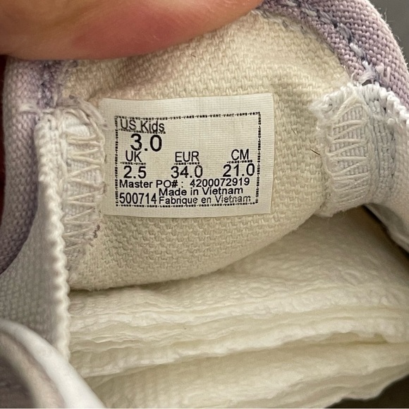 Vans kids light purple white checkered slip on sneakers shoes size 3 - Picture 8 of 10